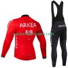 Maillot Cyclisme Hiver + Collant à Bretelles Arkea Bb Hotels Excalibur 2024